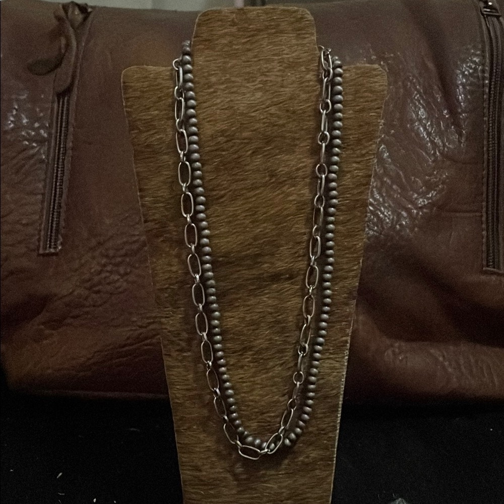 Western Navajo with Cheynne necklace